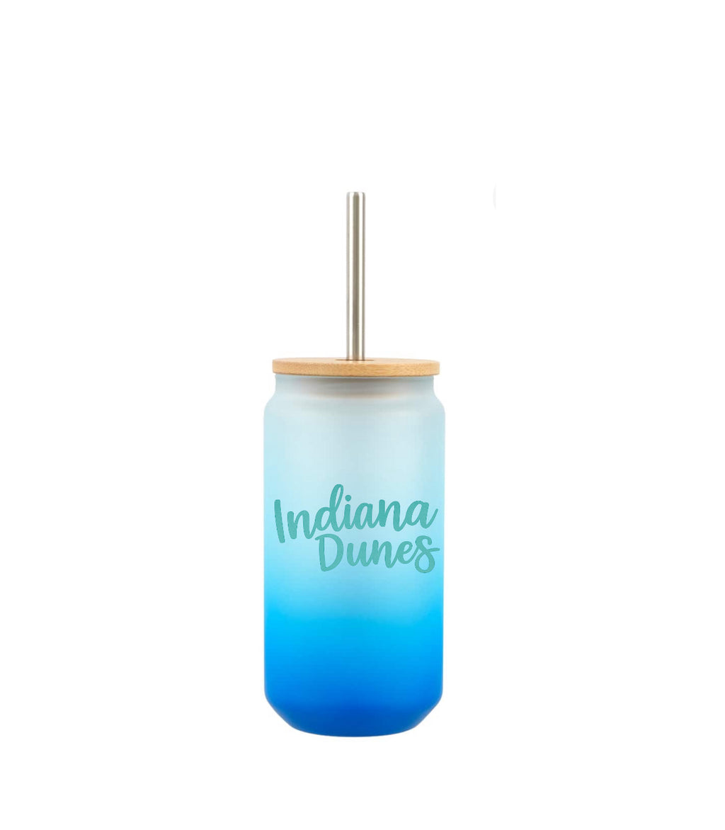 Indiana Dunes glass tumbler