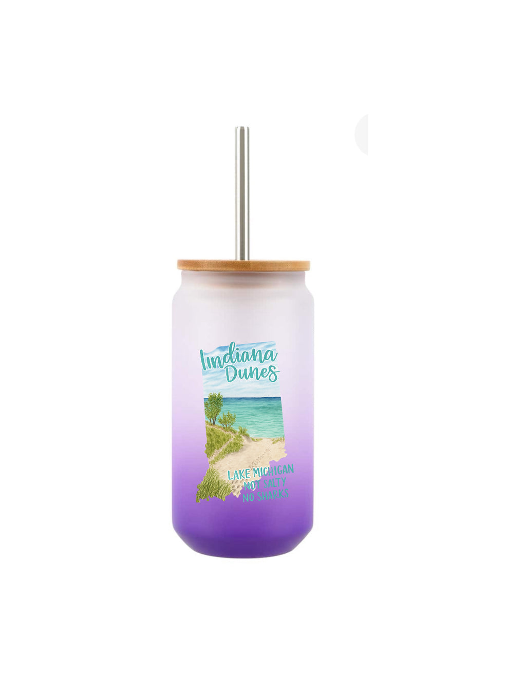 Not Salty  No Sharks glass tumbler
