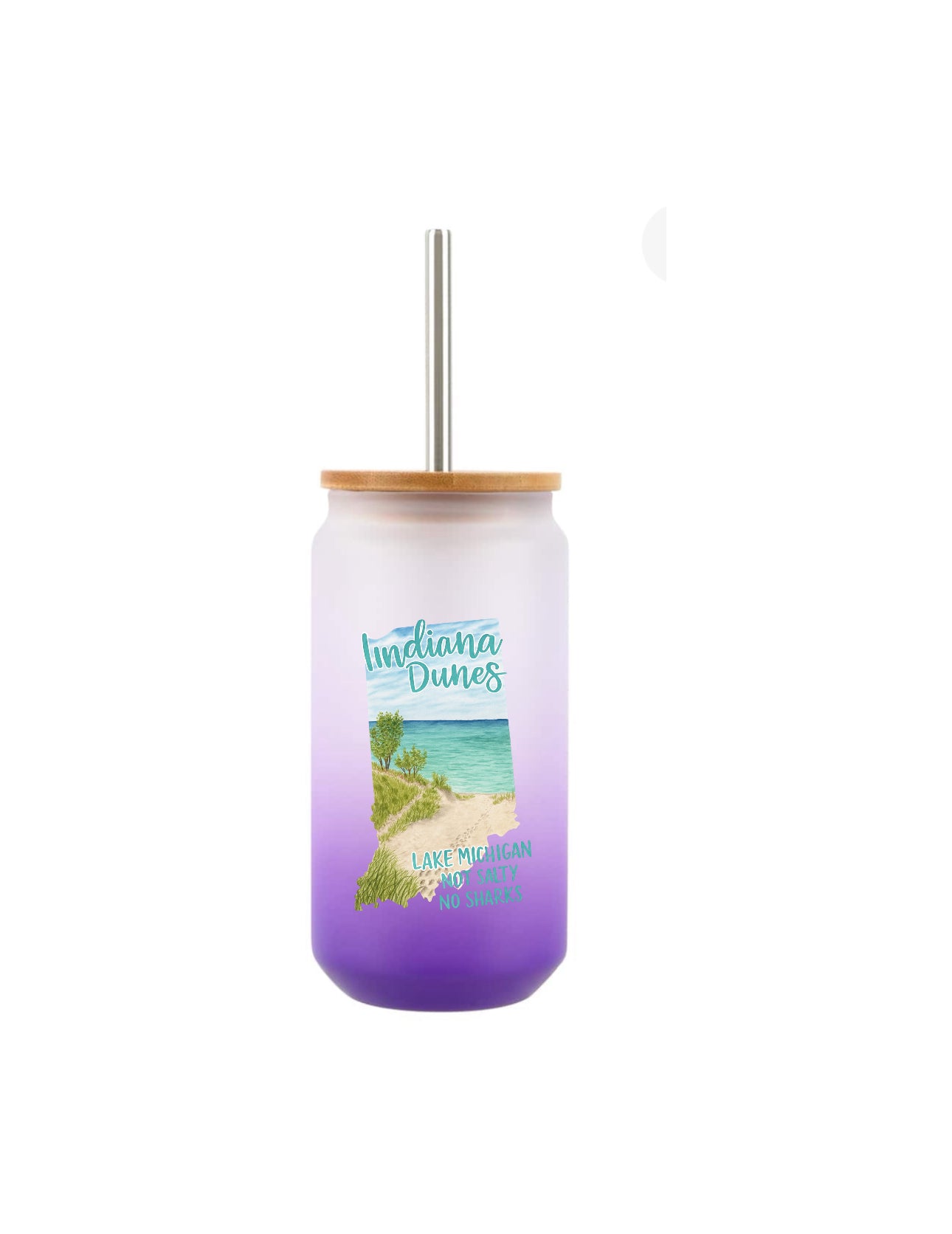 Not Salty  No Sharks glass tumbler